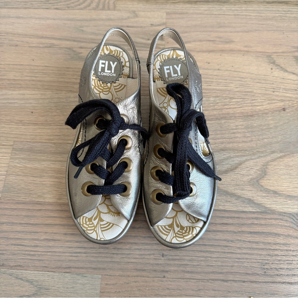 Fly London Ylva Slingback Sandals Sz 38 US 7